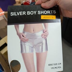 New Women's S/M Silver Boyshorts